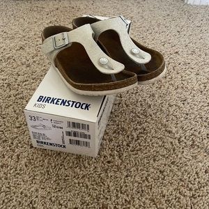 Birkenstock size 33 cosmic sparkle white